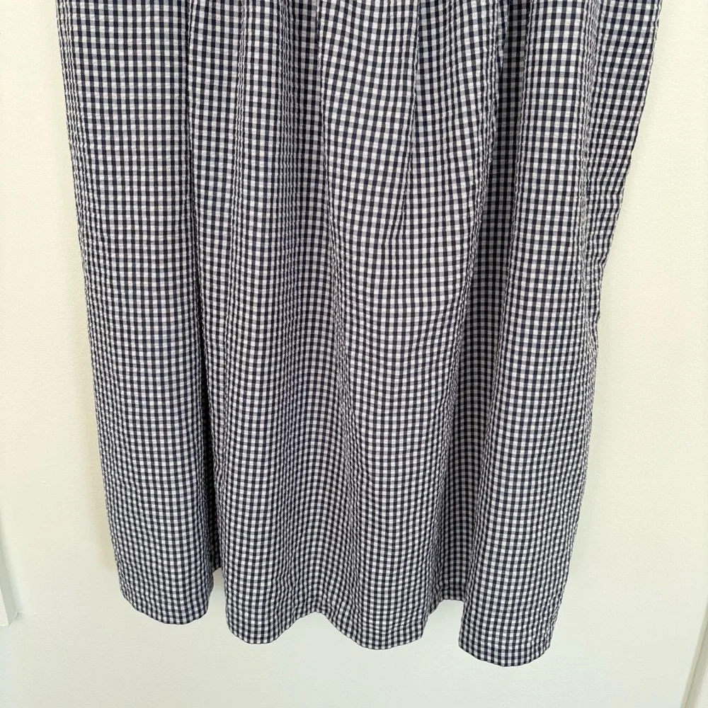 Anthropologie || Hutch Gingham Midi Skirt Smocked Back Blue White XL - Picture 4 of 11